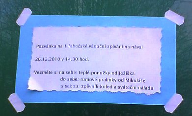 pozvánkou roznesenou a vylepenou to začalo